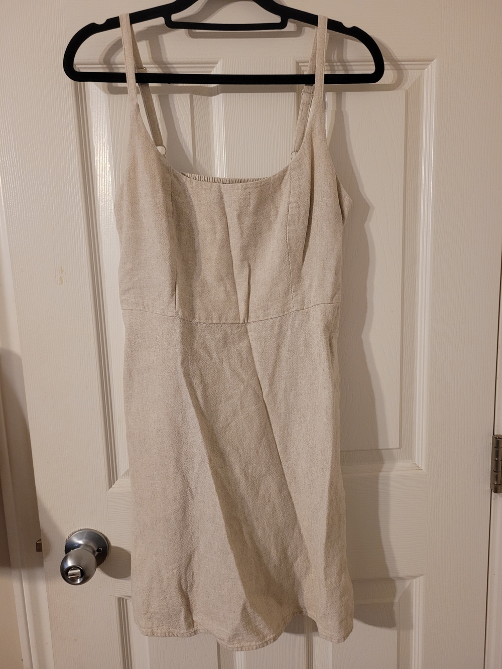 🔥 2 For $20 - Old Navy Cream Linen-Blend Mini Sundress